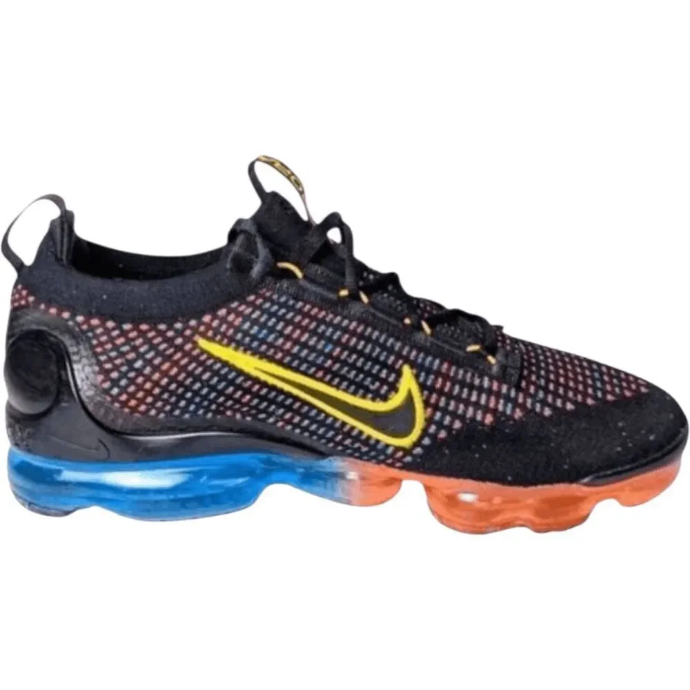 NIKE Air VaporMax 2021 Flyknit 'Black Photo Blue Crimson Gold' Running Shoes Siz